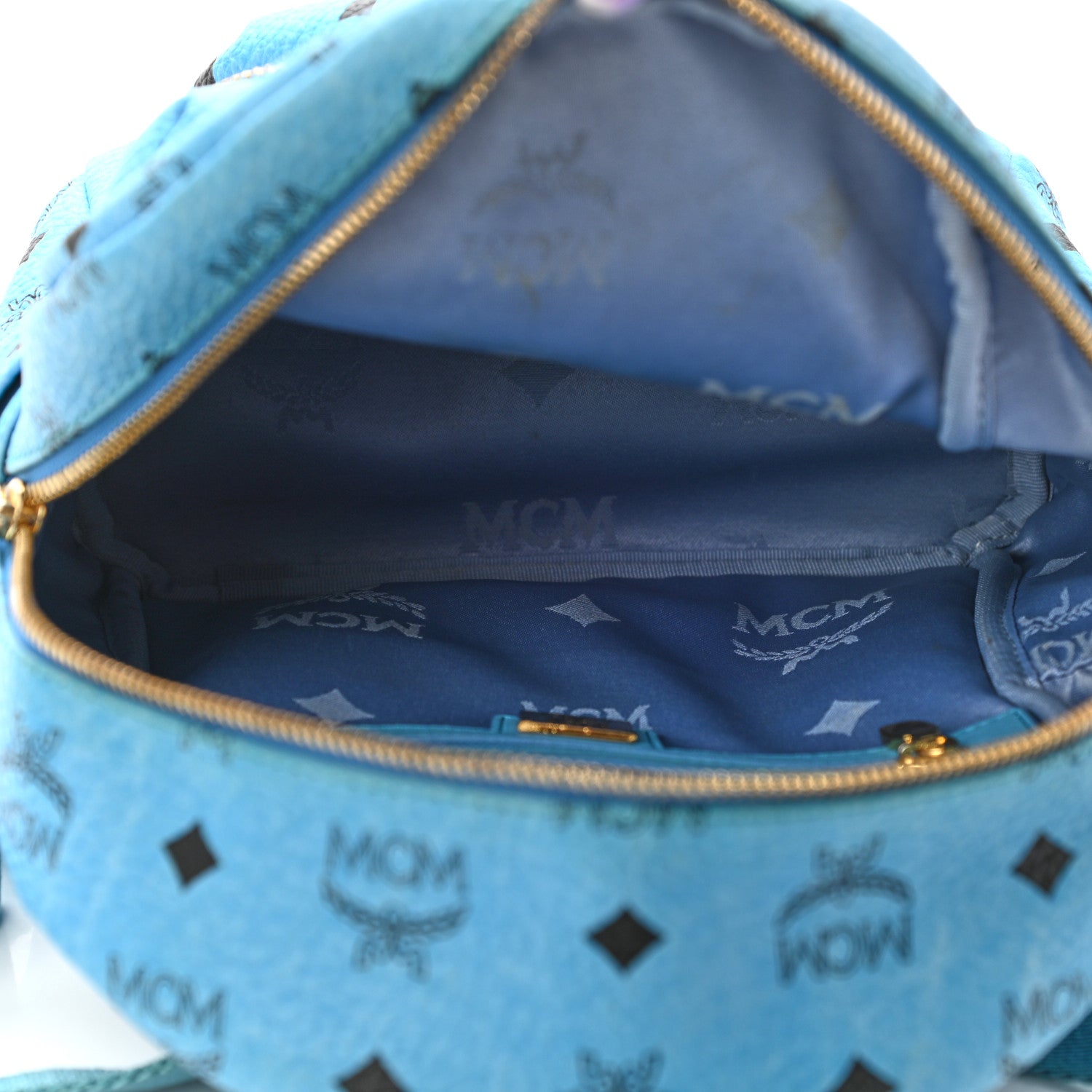 MCM Visetos Mini Stark Backpack Blue 5 of 21