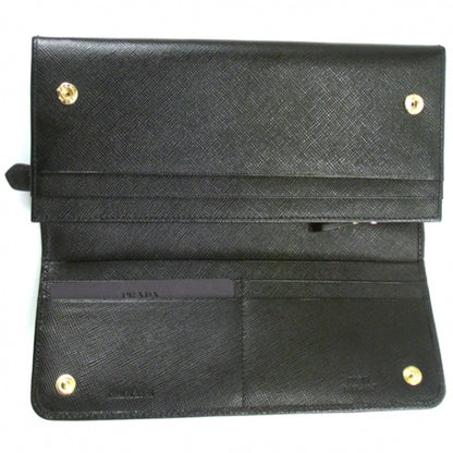 Prada Saffiano Long Wallet Black 5 of 9