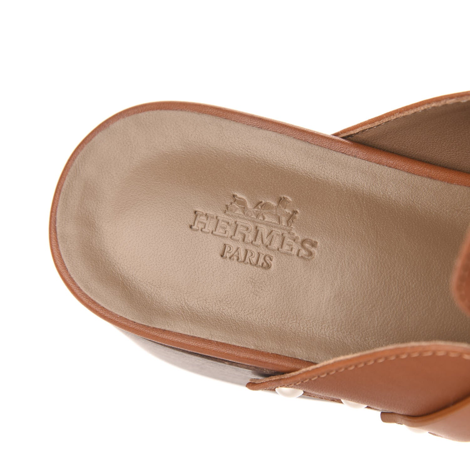 Hermes Heritage Calfskin Carlotta Mules 36 Naturel 6 of 8