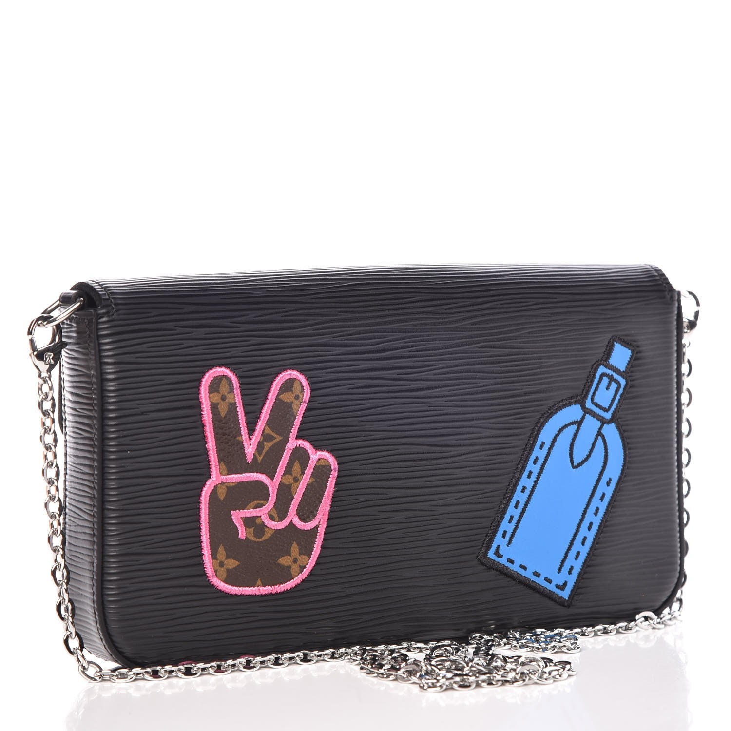 Louis Vuitton Epi LV Stories Pochette Felicie Black 4 of 11