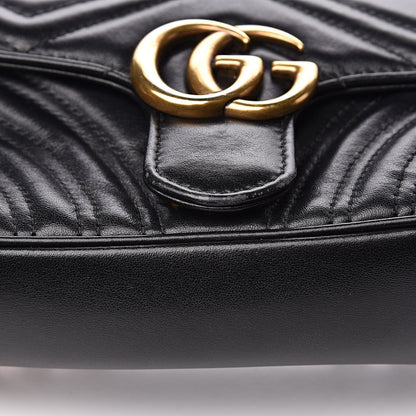 Gucci Calfskin Matelasse Mini GG Marmont Shoulder Bag Black 19 of 19