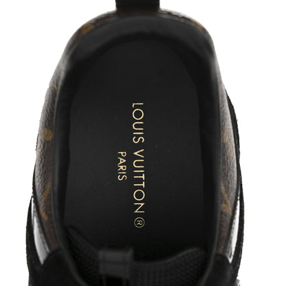 Louis Vuitton Suede Monogram Run Away Sneakers 38 Black 7 of 9