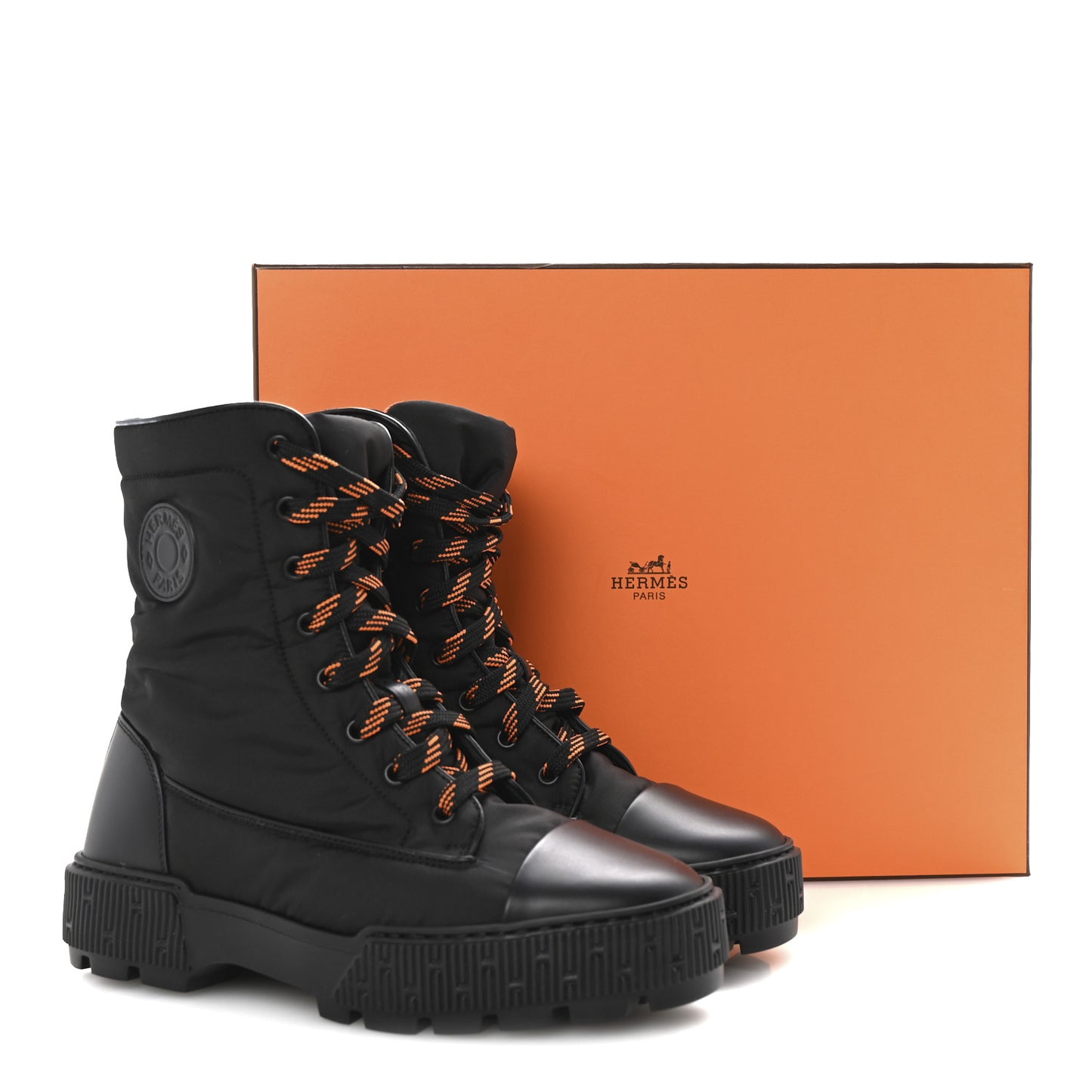 Calfskin Parachute Fresh Ankle Boots 38 Black