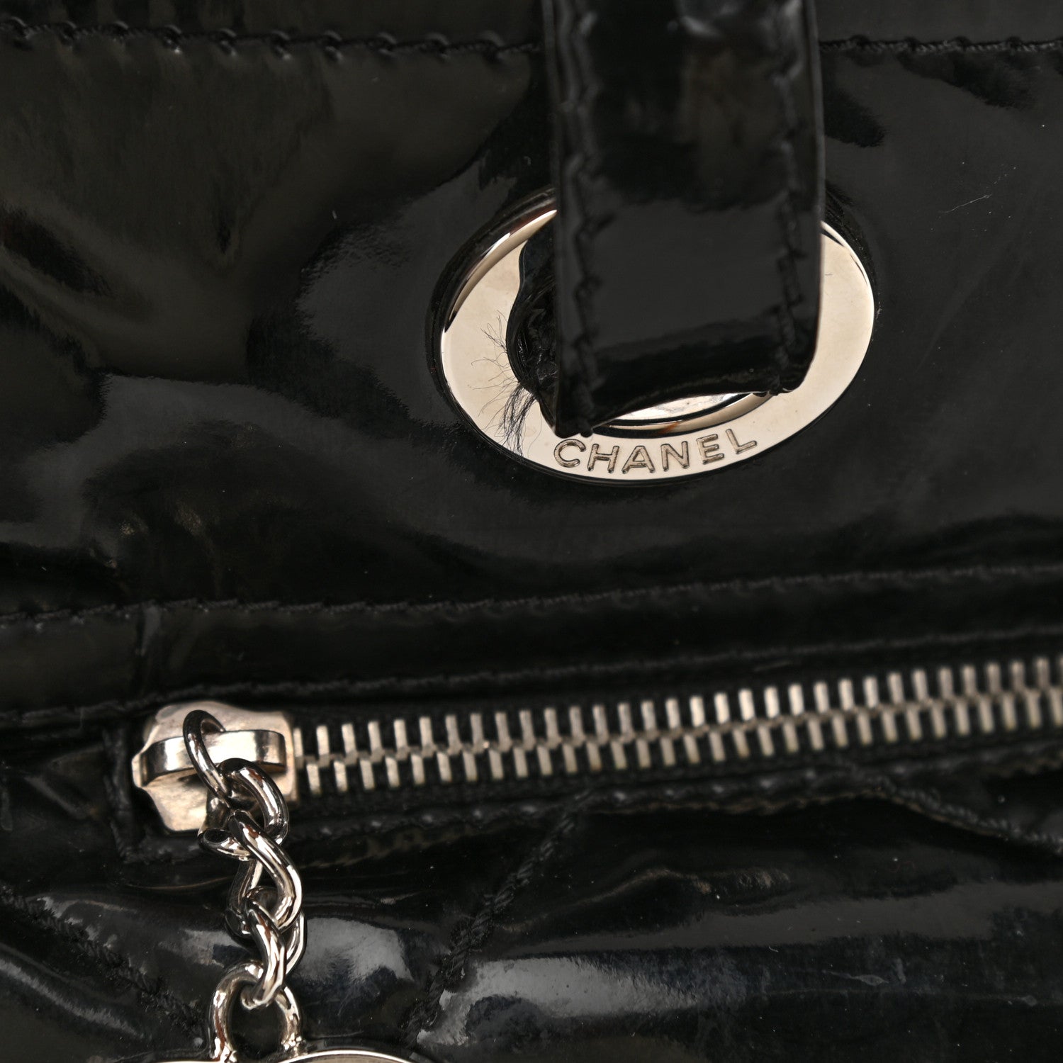 Chanel Vinyl Quilted Large Paris Biarritz Tote Black 12 of 17