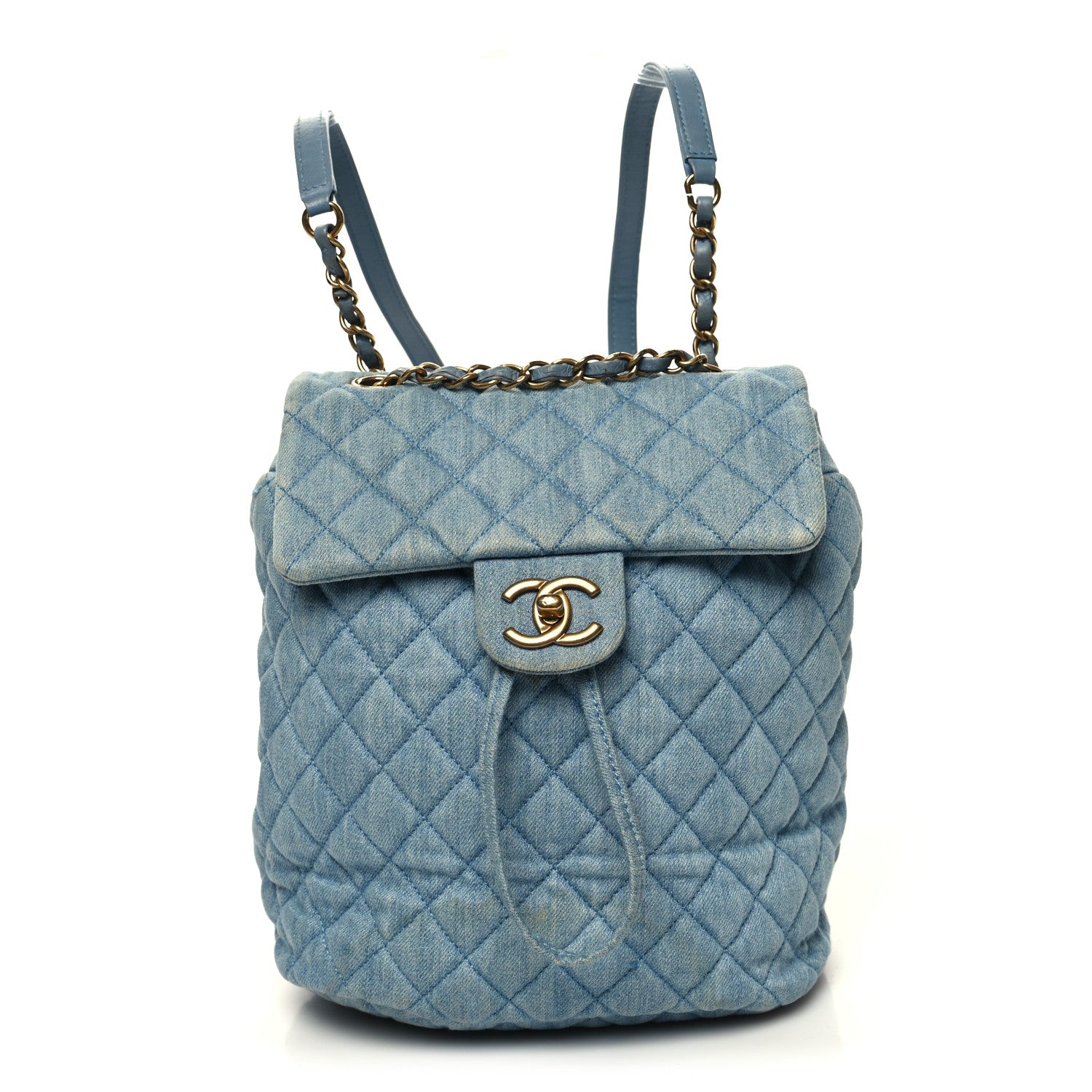 Chanel Washed Denim Quilted Small Urban Spirit Backpack Light Blue 1 of 10