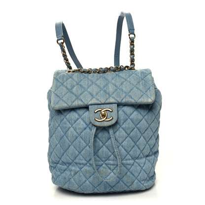 Chanel Washed Denim Quilted Small Urban Spirit Backpack Light Blue 1 of 10