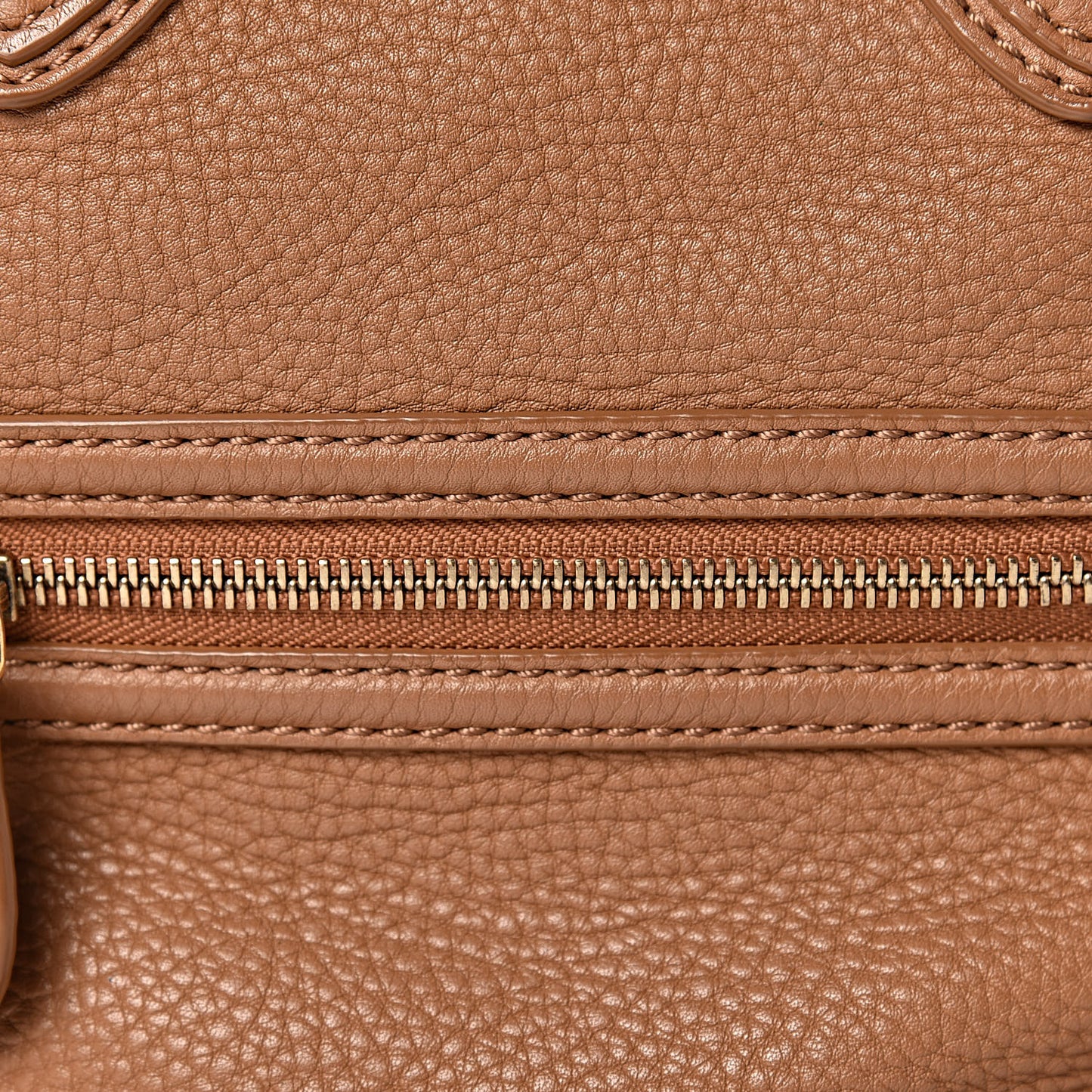 Pebbled Calfskin Mini Luggage Camel