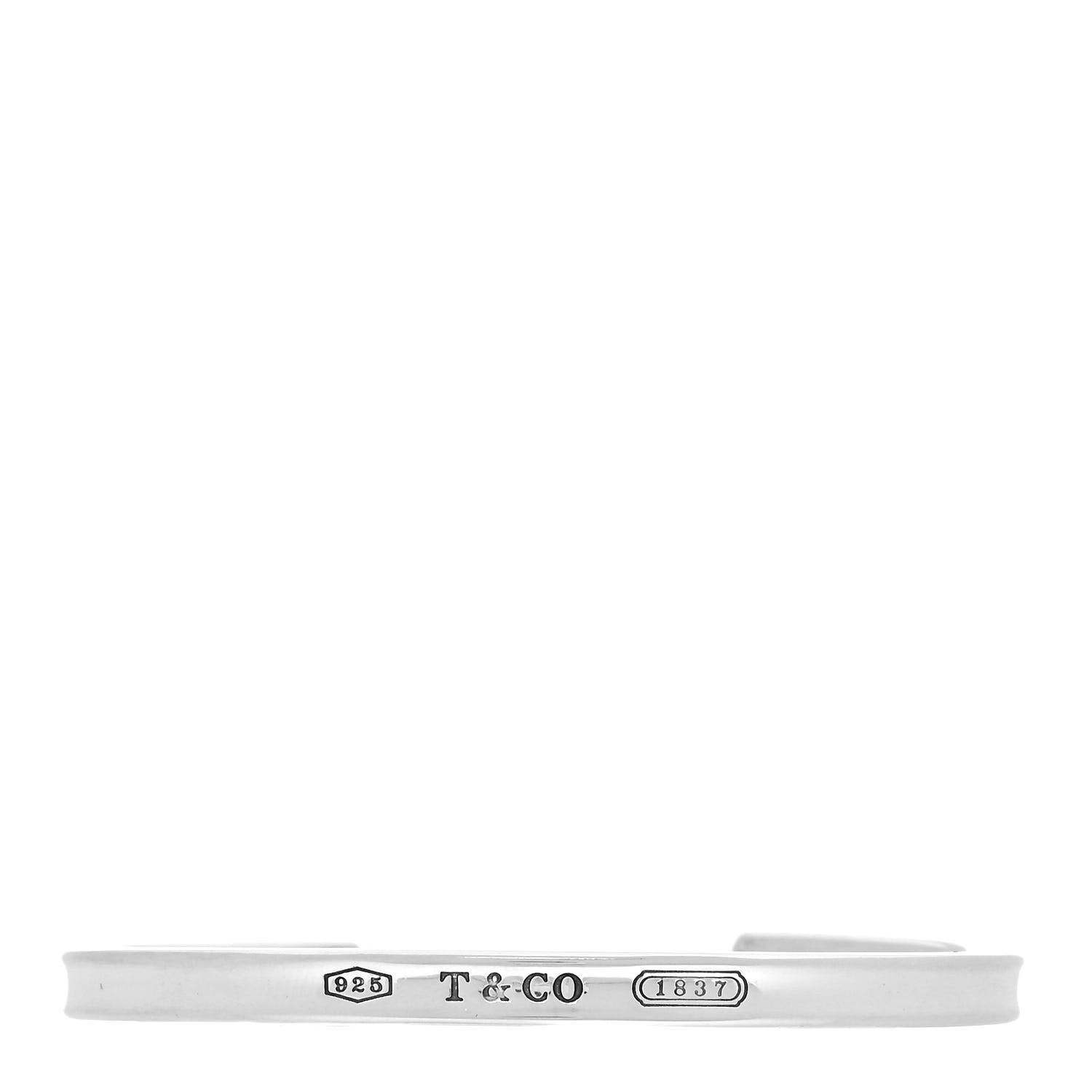 Tiffany Sterling Silver Narrow 1837 Cuff Bracelet 1 of 4