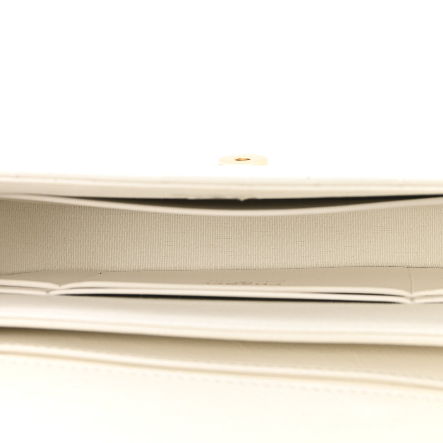 Chanel Shiny Aged Calfskin Quilted Top Handle Clutch With Chain White 5 of 11