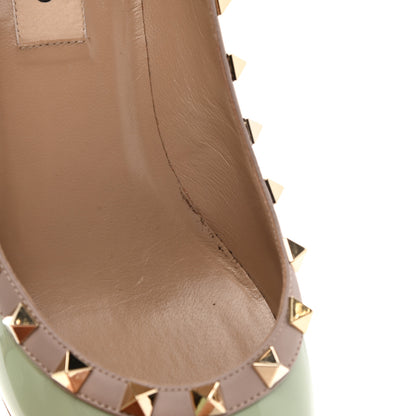 Valentino Garavani Patent Rockstud 70mm Wedges 37 Water Green Poudre 10 of 11