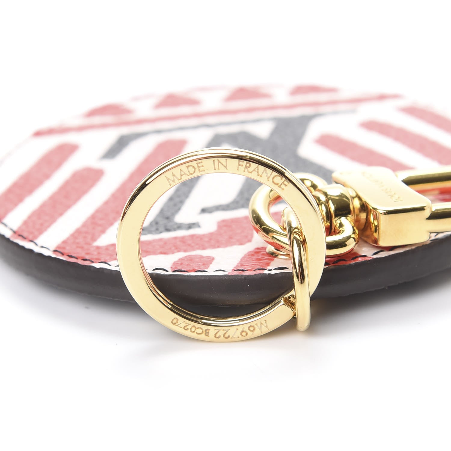 Louis Vuitton Monogram Giant Crafty Illustre Bag Charm Key Ring Creme Rouge Black 5 of 6