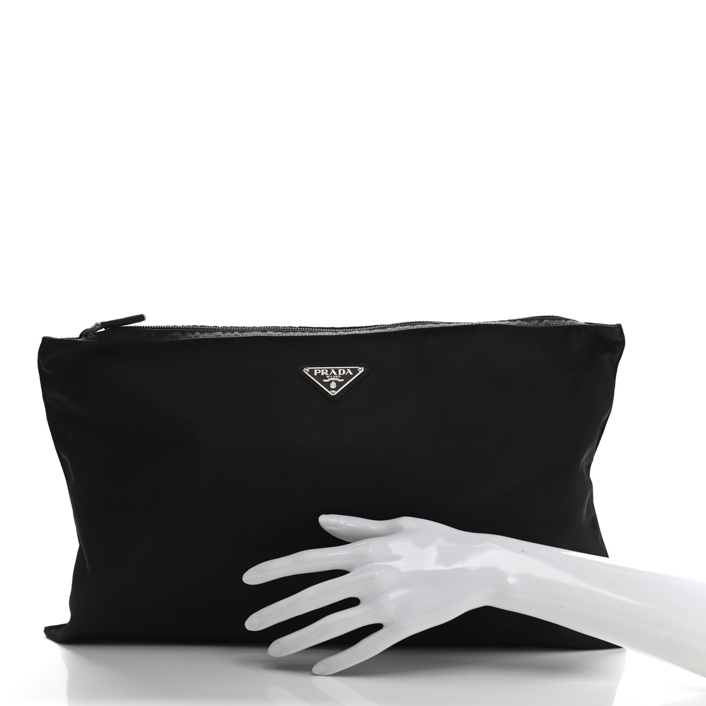 Nylon Cosmetic Pouch Black