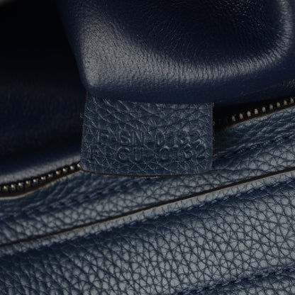 Celine Drummed Calfskin Suede Large Trapeze Navy Blue 7 of 8