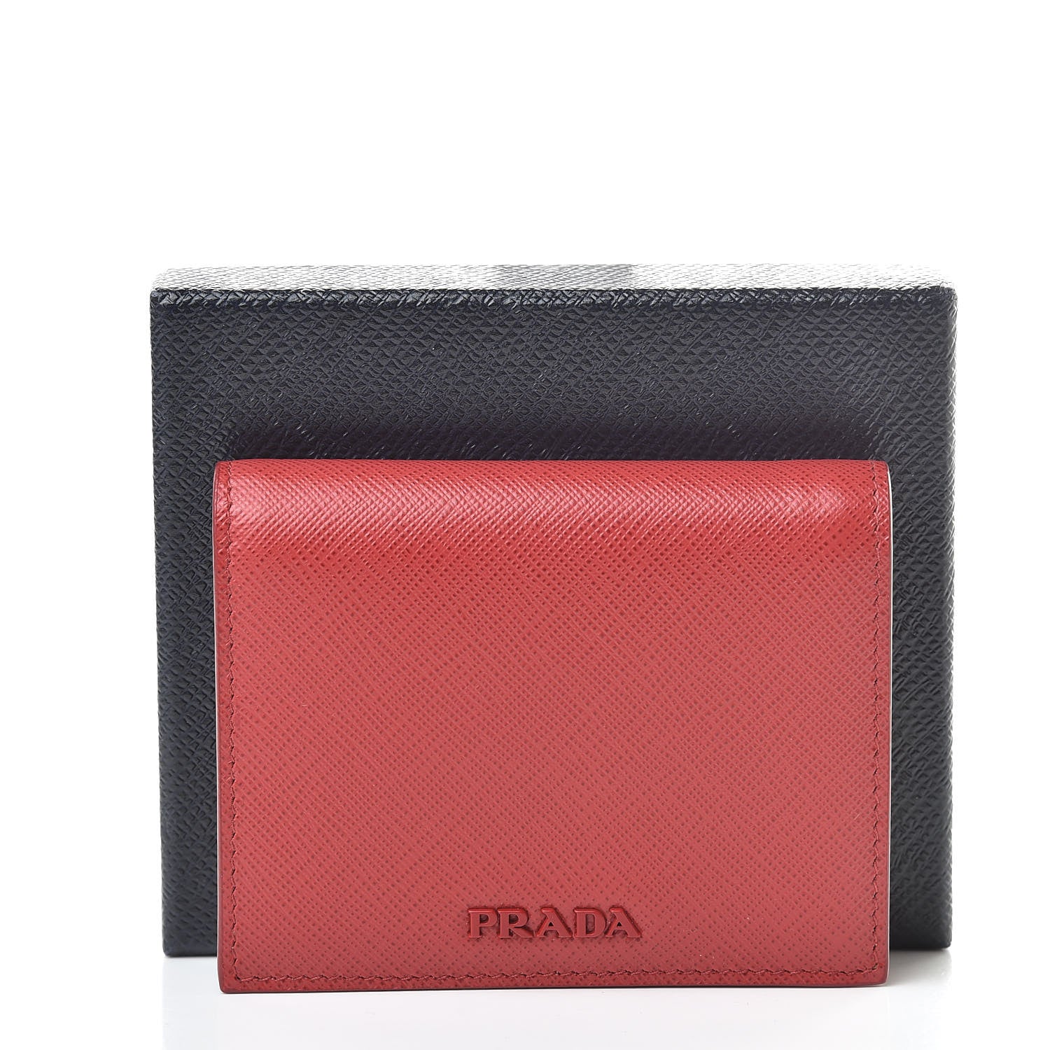 Prada Saffiano Metal Flap Wallet Fuoco Petalo 9 of 9