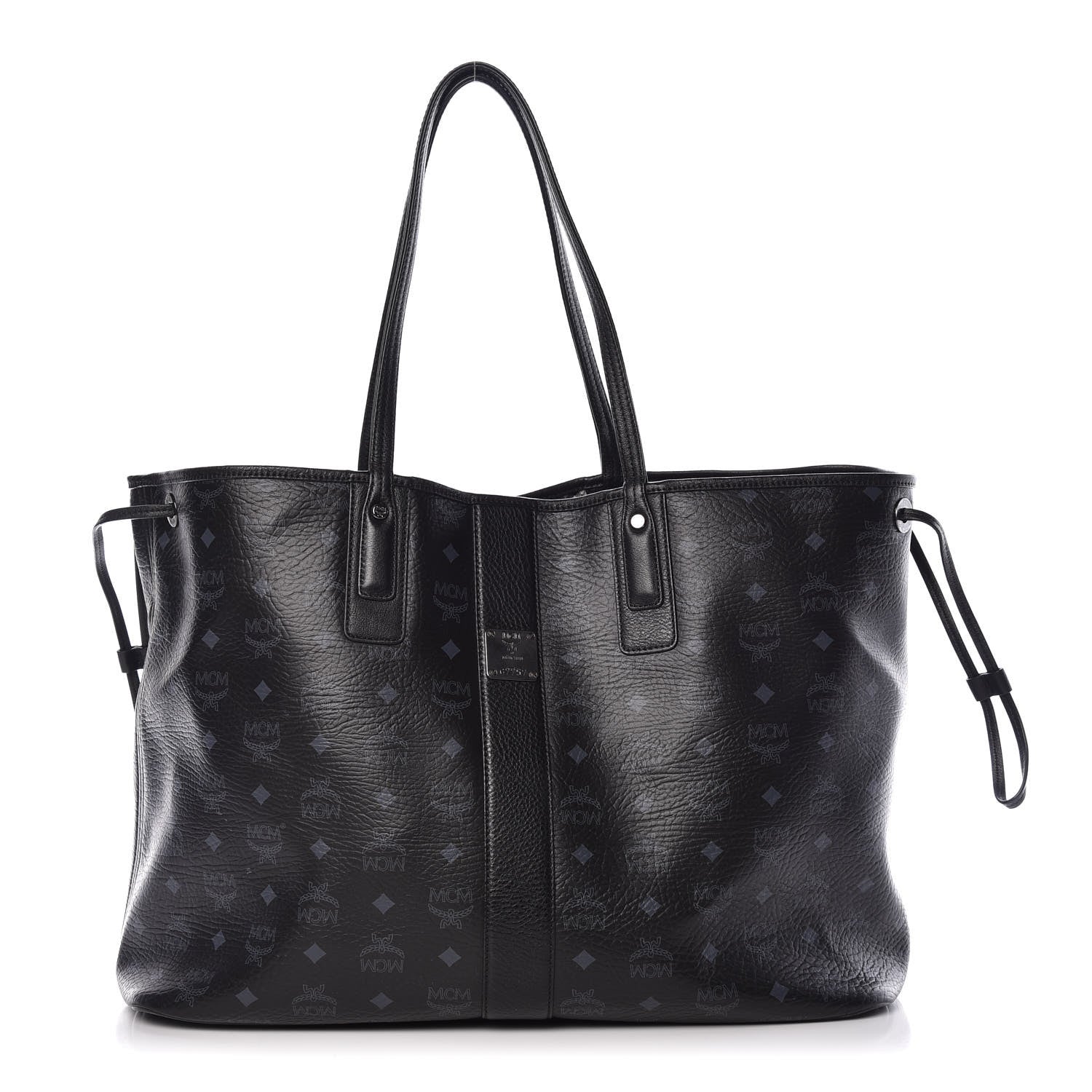 MCM Visetos Large Liz Reversible Shopper Tote Black 1 of 20