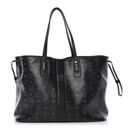 MCM Visetos Large Liz Reversible Shopper Tote Black 1 of 20