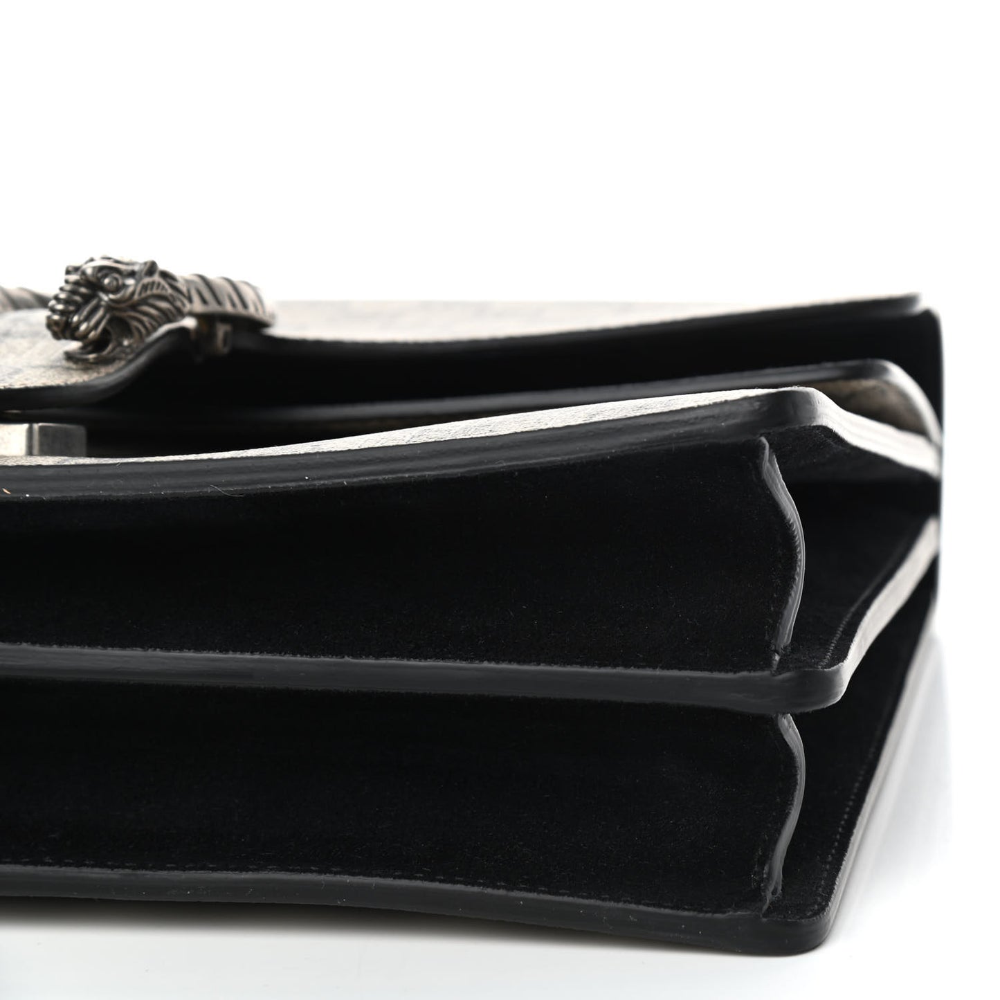 GG Supreme Monogram Medium Dionysus Shoulder Bag Black