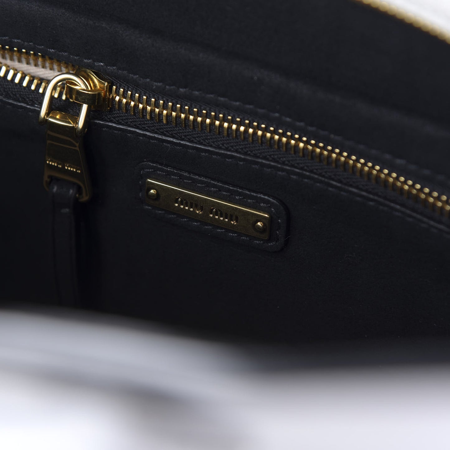 Goatskin Madras Zip Tote White