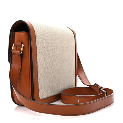 Celine Textile Natural Calfskin Large Triomphe Tan White 3 of 13