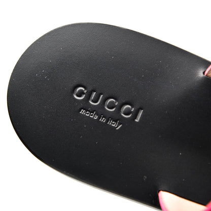 Gucci Calfskin GG Marmont Thong Sandals 40 Fuxia Fluo 9 of 10