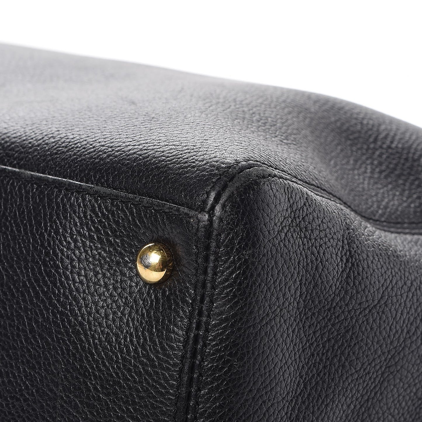 Calfskin Cerf Executive Shopper Tote Black