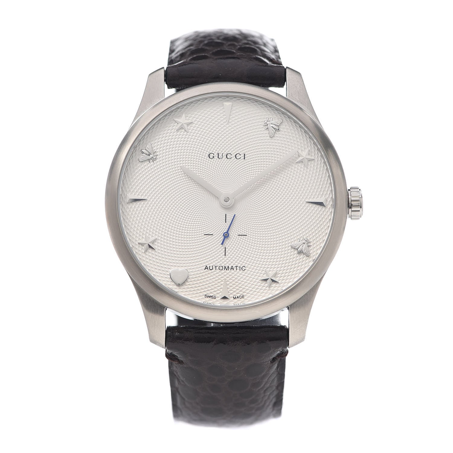 Gucci Stainless Steel Alligator 40mm G-Timeless Charm Automatic Watch 1 of 6