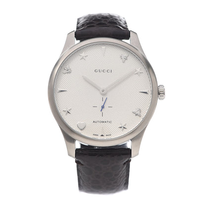 Gucci Stainless Steel Alligator 40mm G-Timeless Charm Automatic Watch 1 of 6