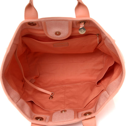 Chanel Mixed Fibers Calfskin Medium Deauville Tote Light Orange 5 of 10
