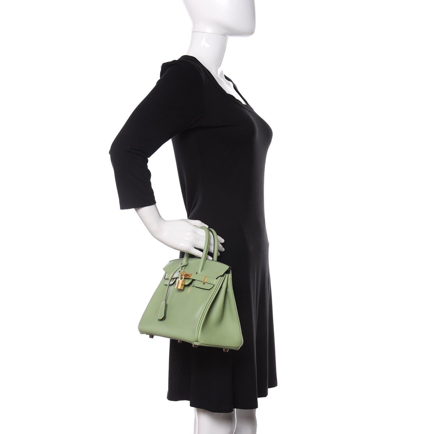 Hermes Swift Birkin 25 Vert Criquet 2 of 10