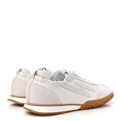 Hermes Nappa Suede Goatskin Womens Jet Sneakers 40.5 White 6 of 11
