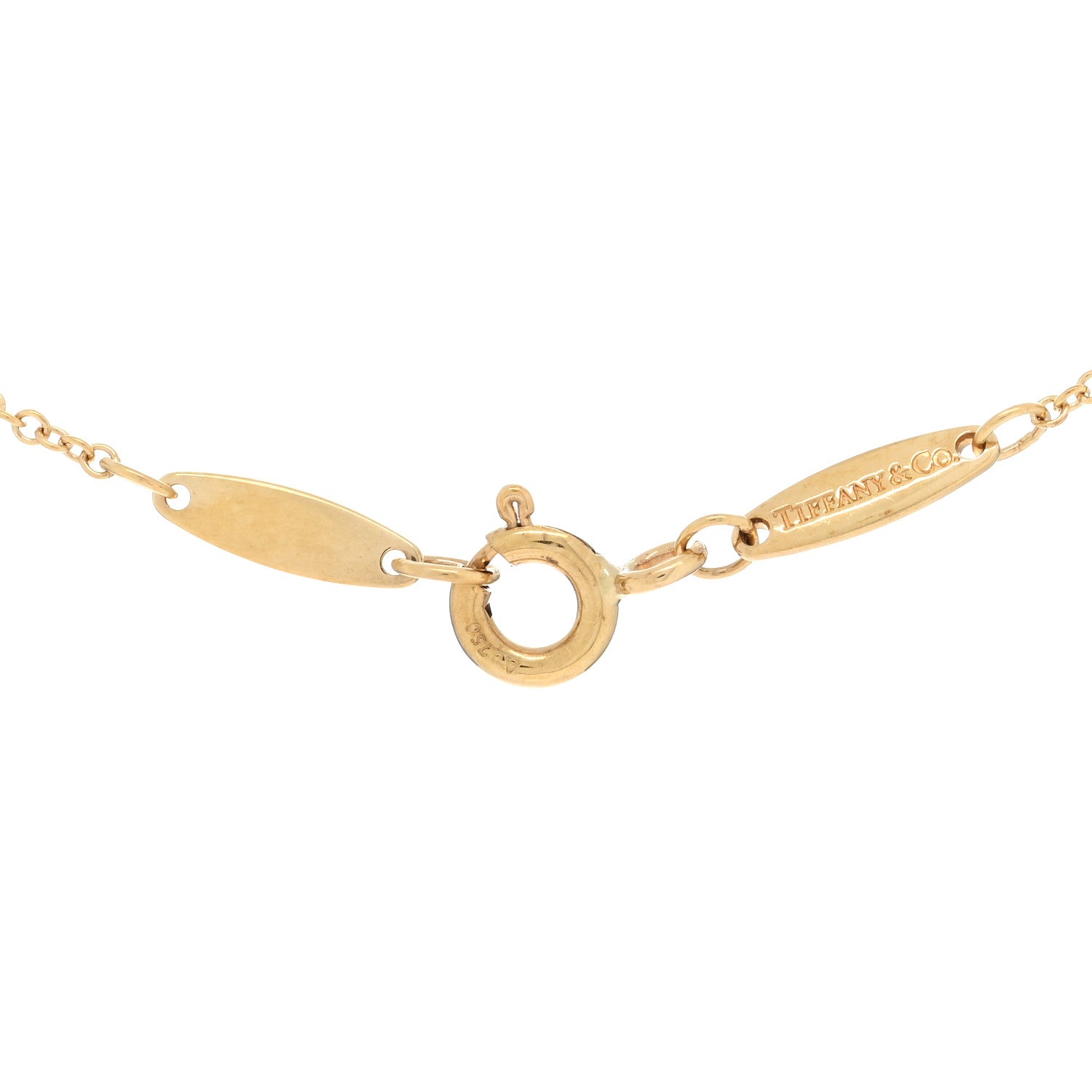 Tiffany 18K Yellow Gold Ruby Elsa Peretti Color By The Yard Pendant Necklace 4 of 5