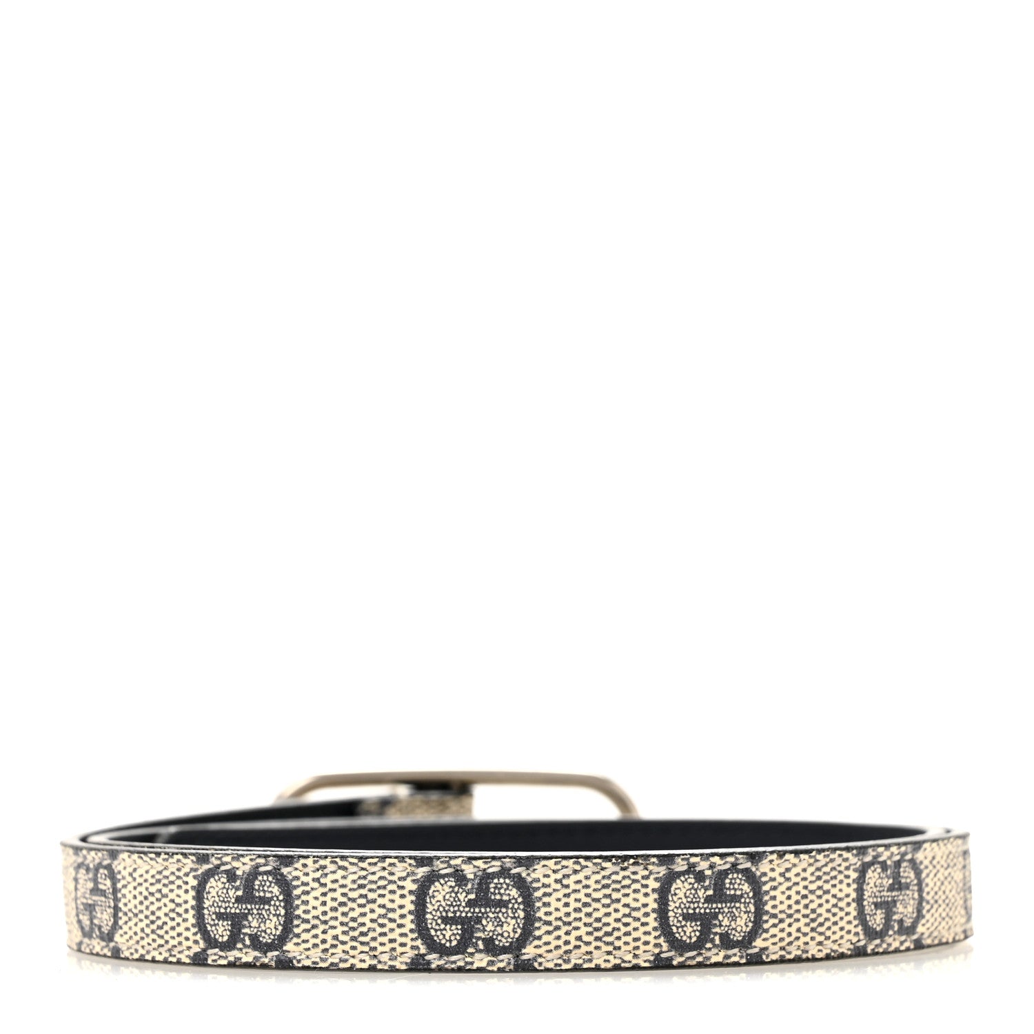Gucci GG Supreme Monogram Jackie 1961 15mm Belt 70 28 Beige Blue 2 of 5