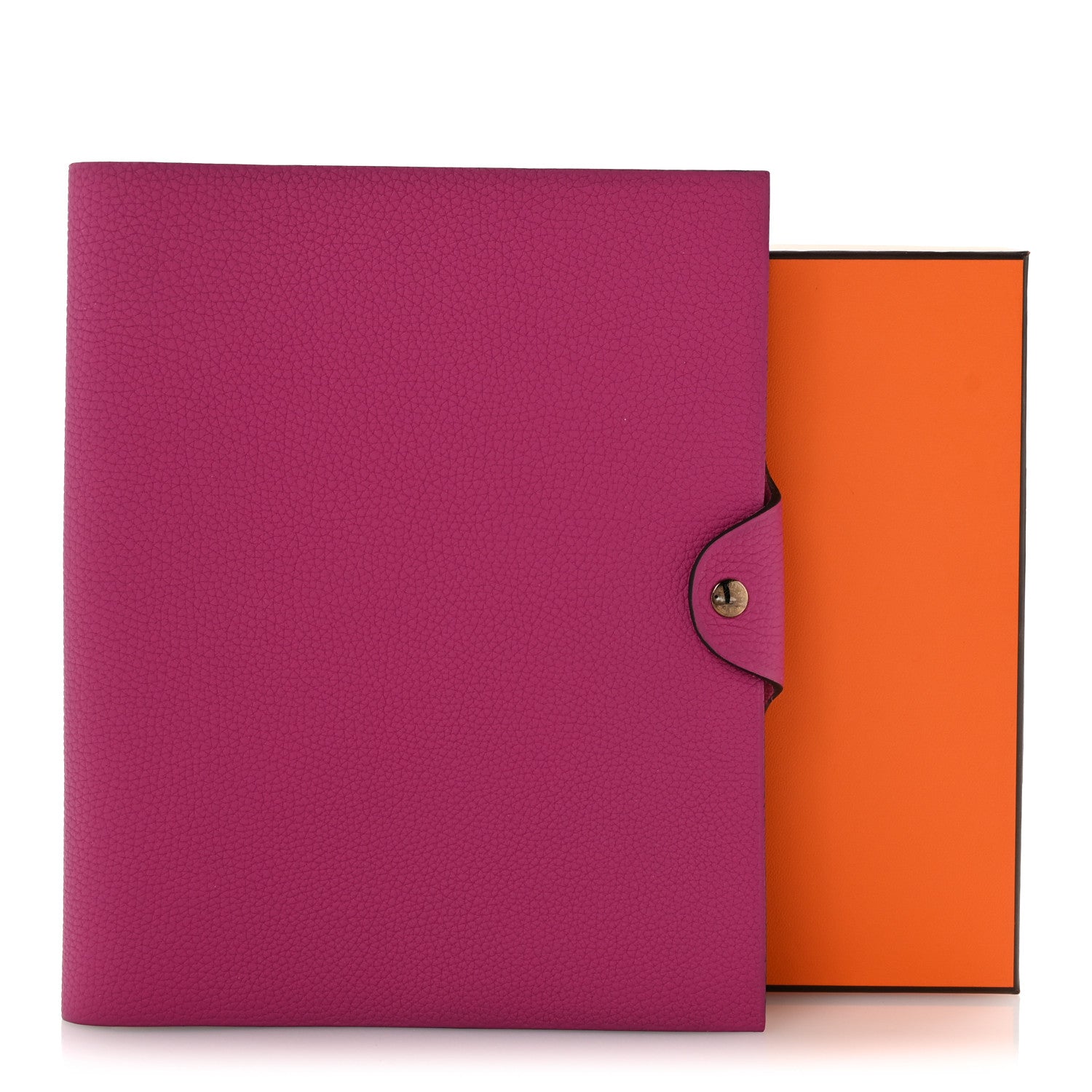 Hermes Togo Ulysse MM Notebook Cover Rose Pourpre 11 of 11