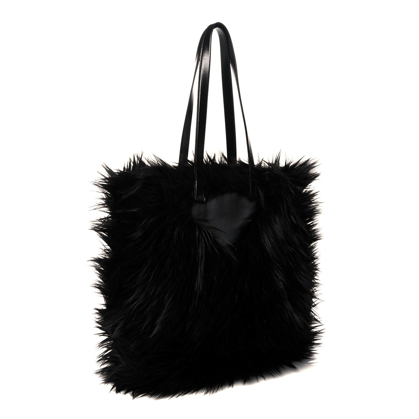 Faux Fur Tote Black