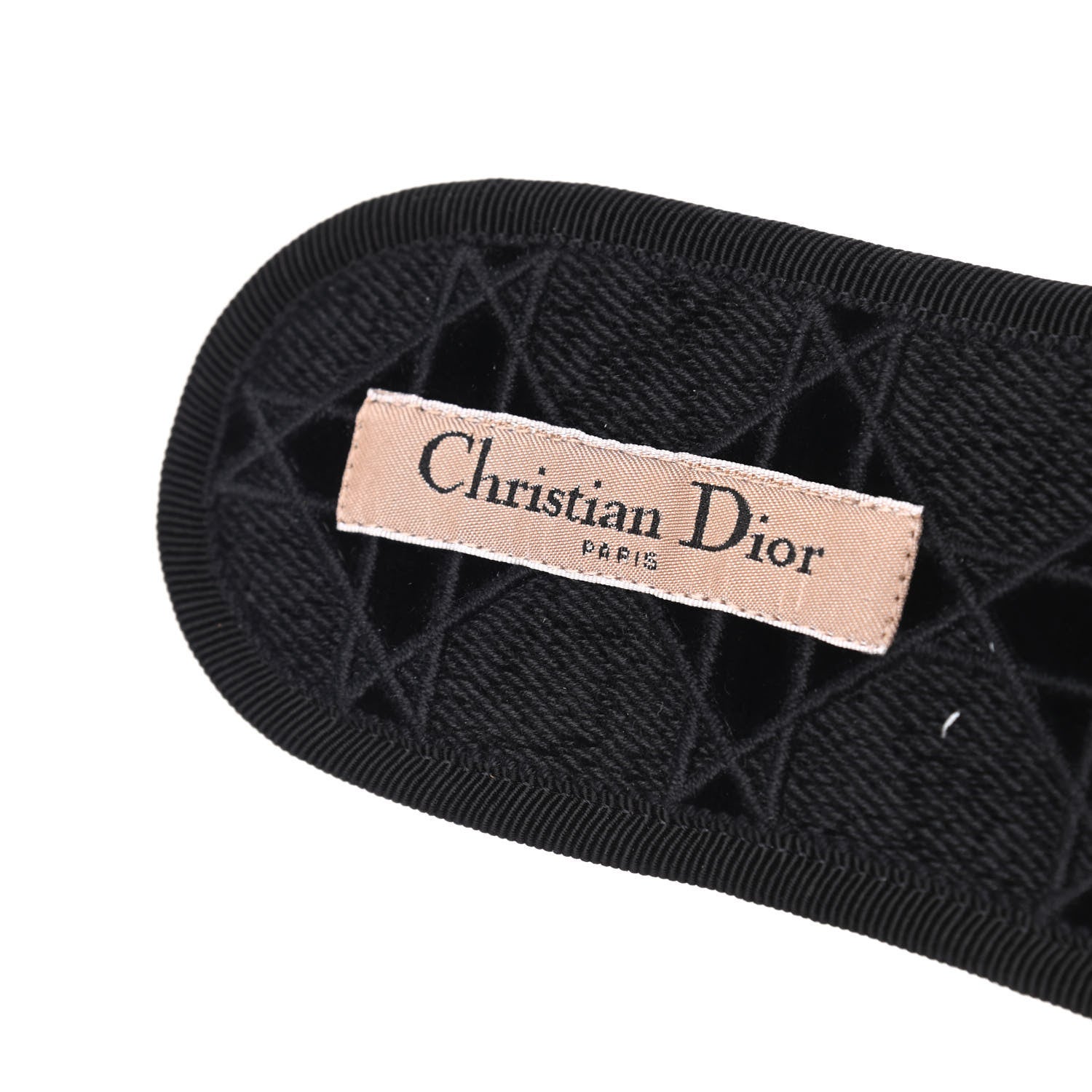 Christian Dior Velvet Cannage Chez Moi Sandal 36 Black 6 of 9