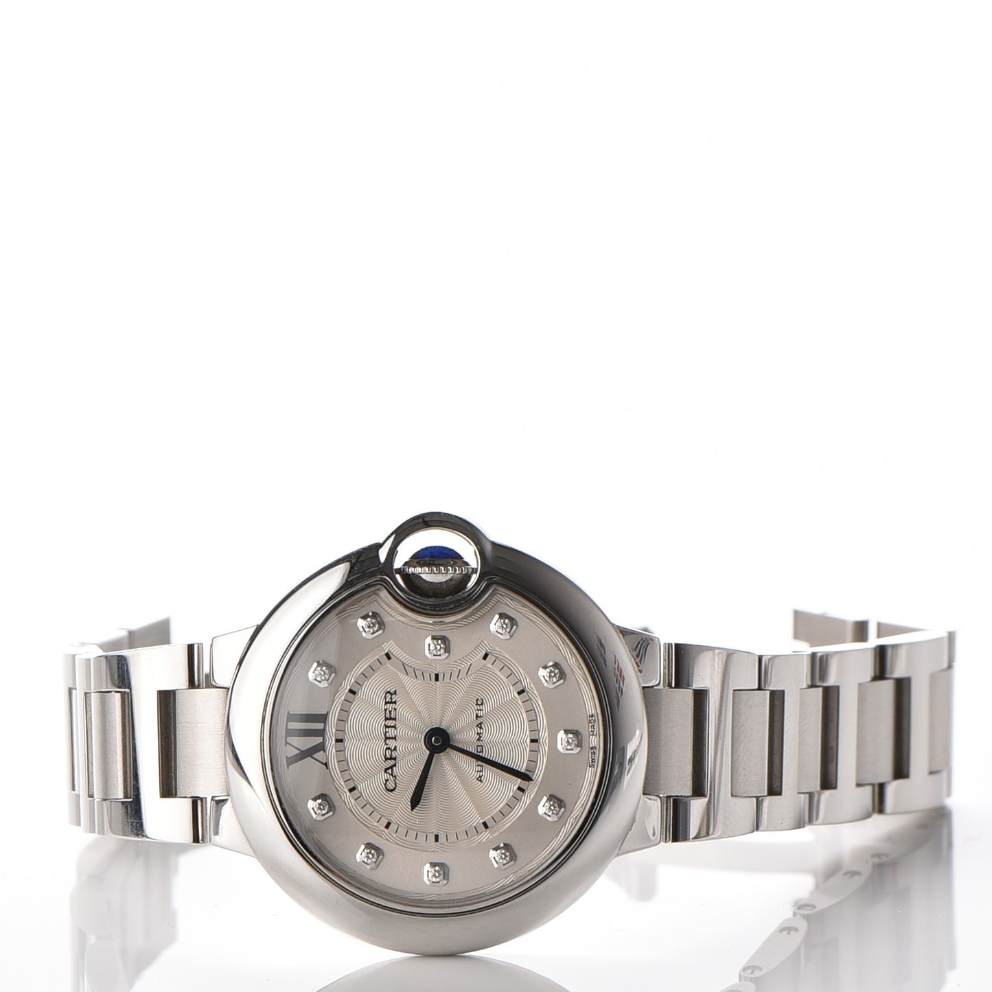 Stainless Steel Diamond 33mm Ballon Bleu De Automatic Watch