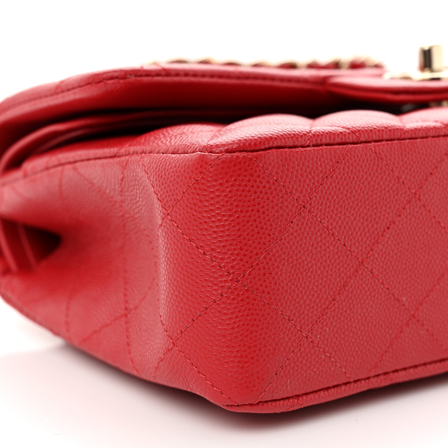 Chanel Caviar Quilted Small Double Flap Red 9 of 11