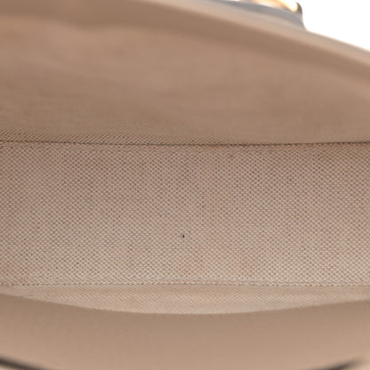 Gucci GG Supreme Monogram Textured Dollar Calfskin Web Mini Horsebit 1955 Shoulder Bag Beige Mystic White Oatmeal 5 of 14