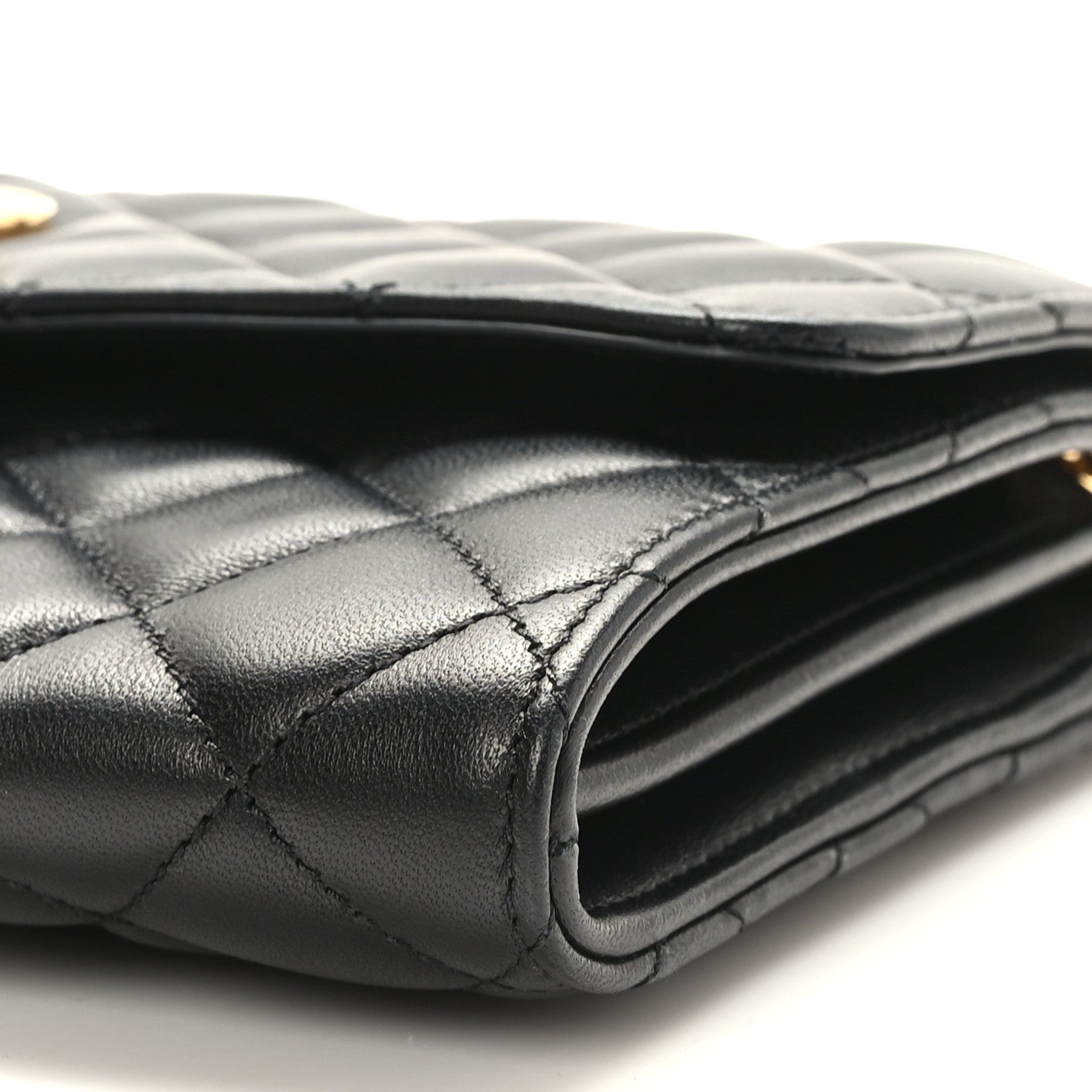 Versace Lambskin Quilted Medusa Wallet on Chain Crossbody Black 8 of 8
