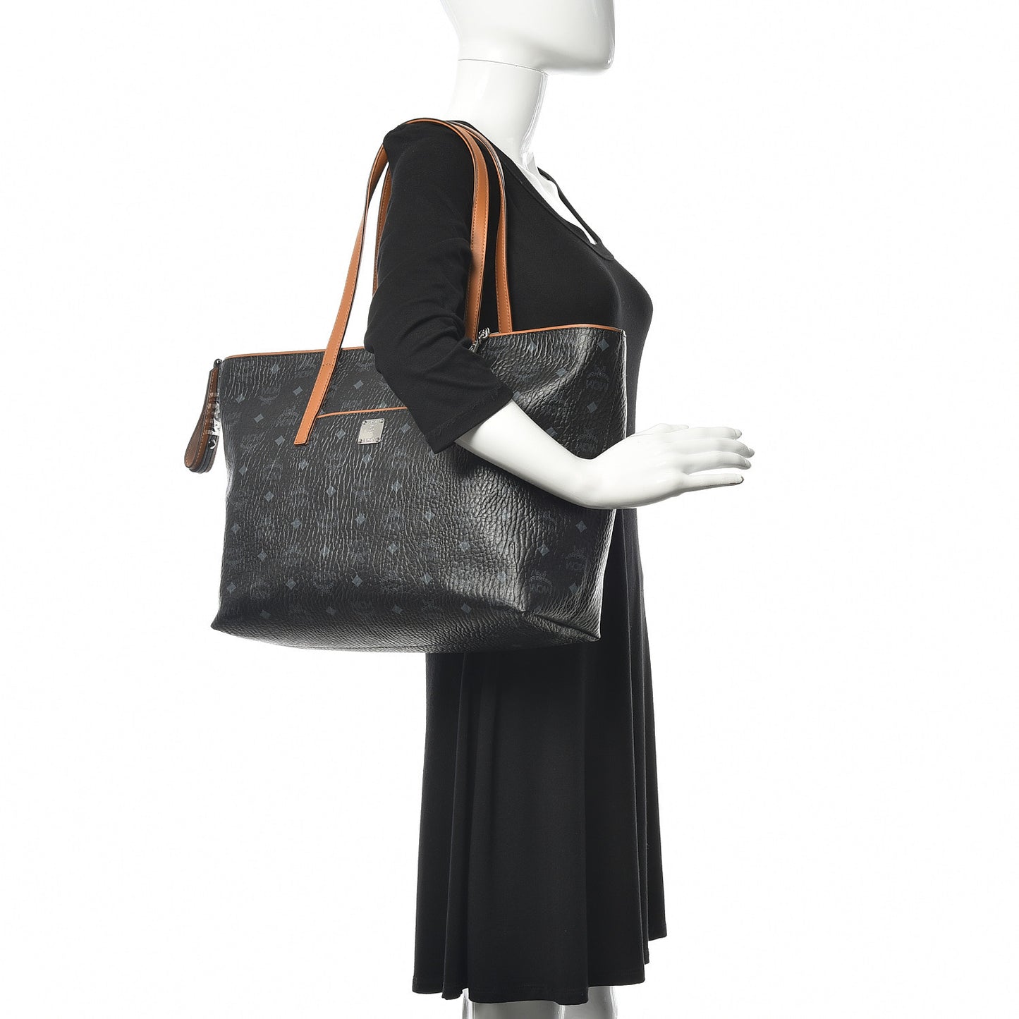 Visetos Medium Anya Shopper Tote Black