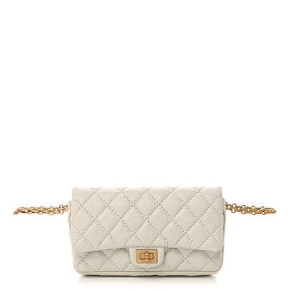 Chanel Aged Calfskin Quilted 2.55 Reissue Flap Belt Bag White 1 of 11