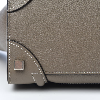 Celine Drummed Calfskin Micro Luggage Souris 11 of 14