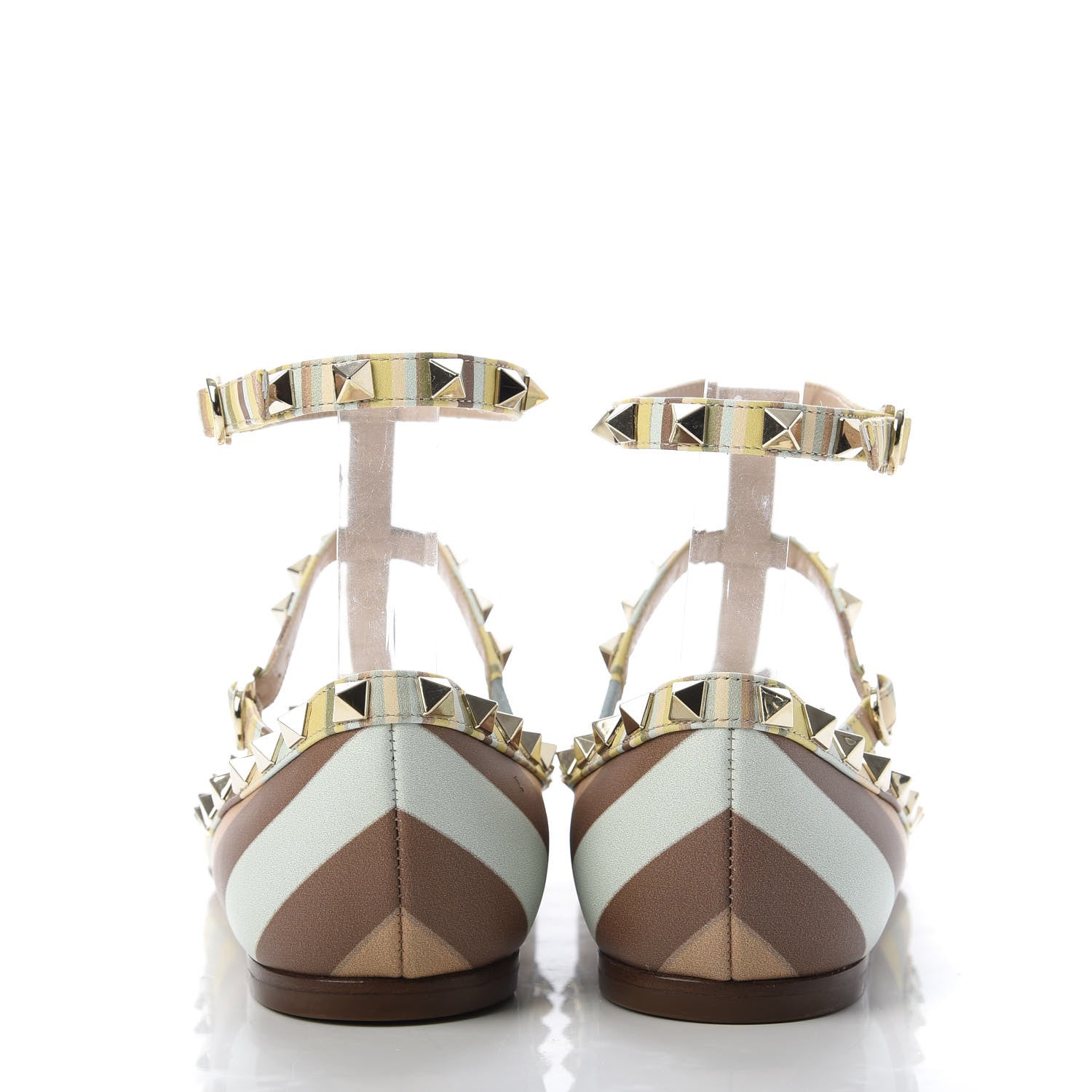 Valentino Garavani Nappa Native Couture 1975 Rockstud Cage Ballerina Flats 37 Multicolor 6 of 9