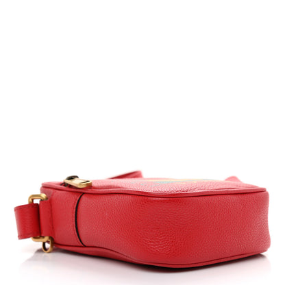 Gucci Dollar Calfskin Logo Mini Messenger Bag Hibiscus Red Yellow Green 4 of 8