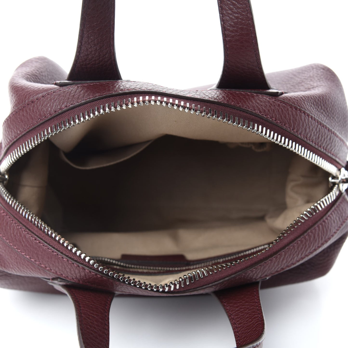 Waxy Grained Calfskin Small Nightingale Oxblood