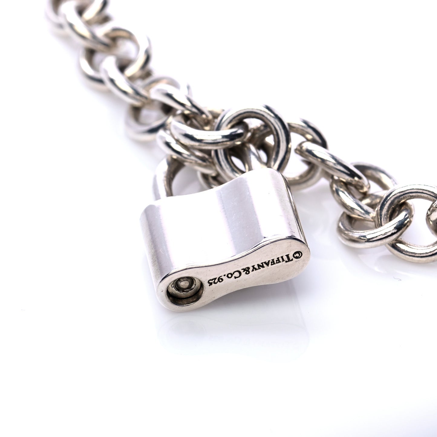 Sterling Silver 1837 Lock Charm Necklace