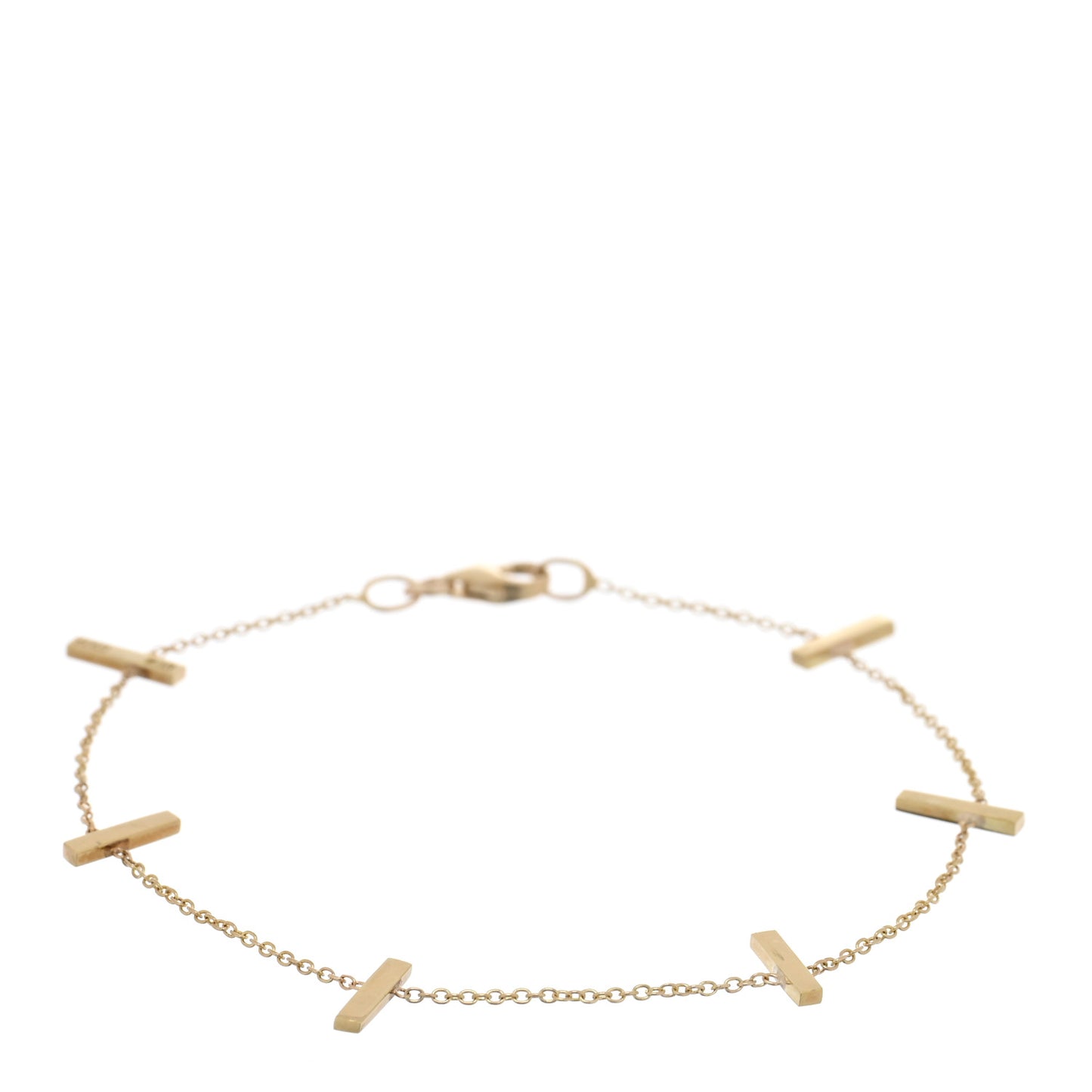 18K Yellow Gold Cross Bar Bracelet