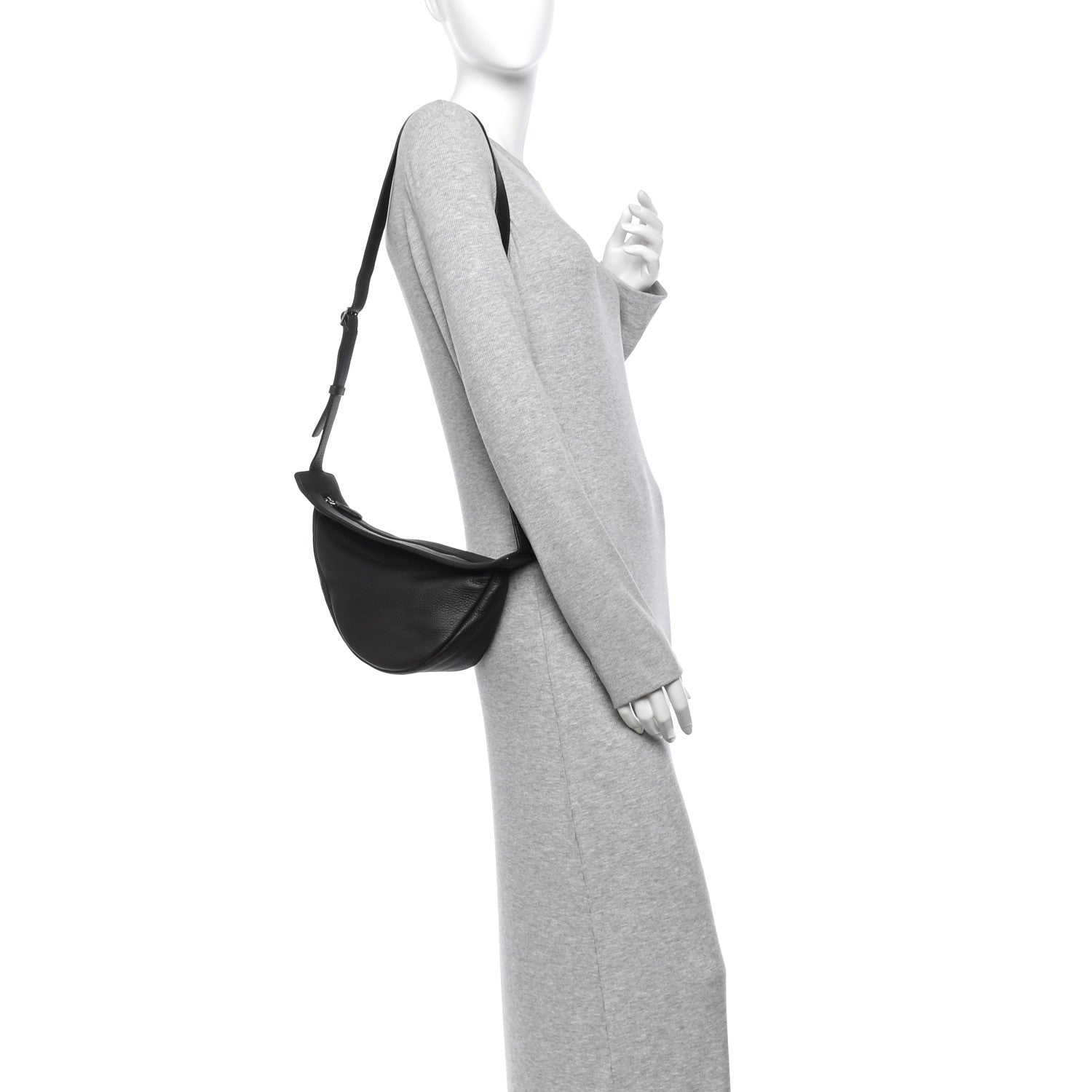 The Row Grained Calfskin Small Slouchy Banana Bag Dark Brown 2 of 9