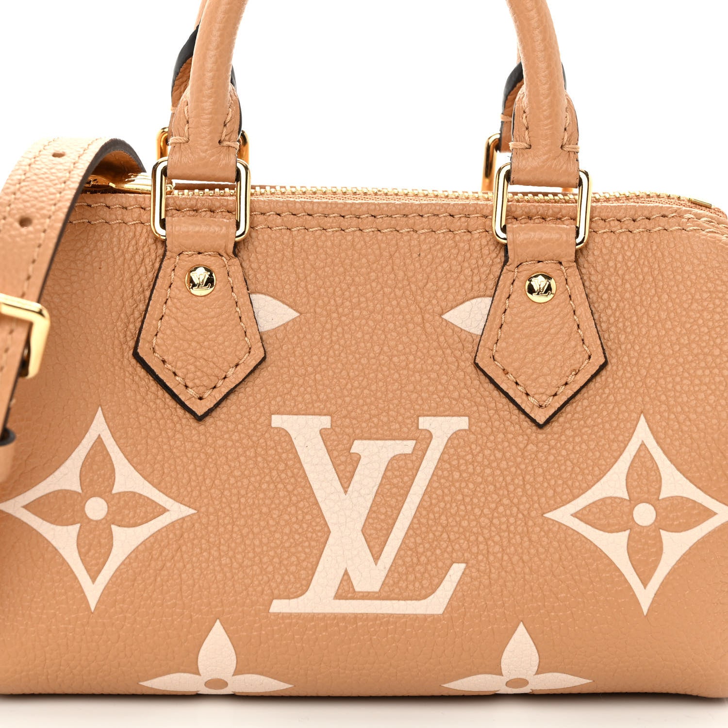 Louis Vuitton Empreinte Monogram Giant Nano Speedy Arizona Creme 7 of 9