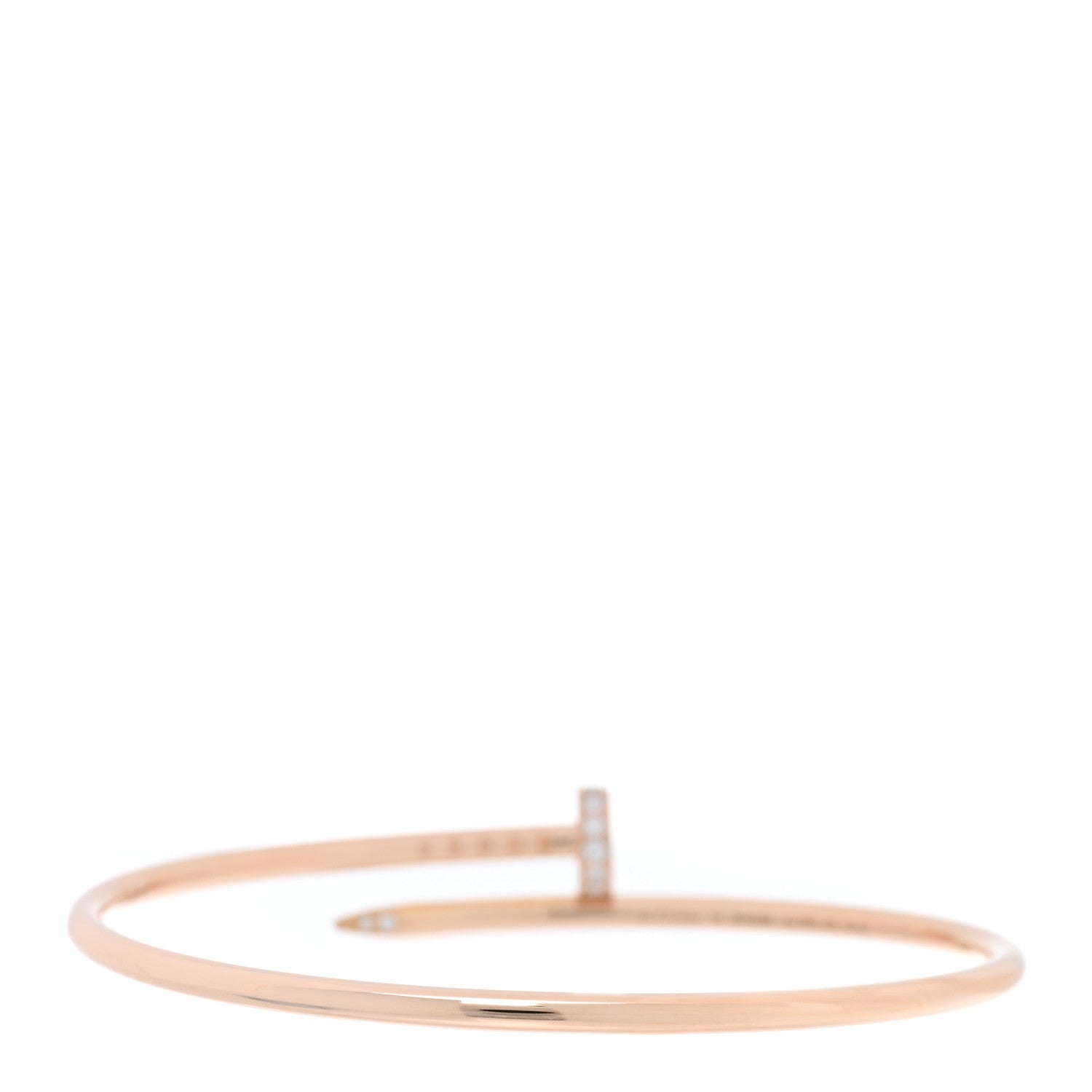 Cartier 18K Pink Gold Diamond Small Juste Un Clou Bracelet 16 2 of 4